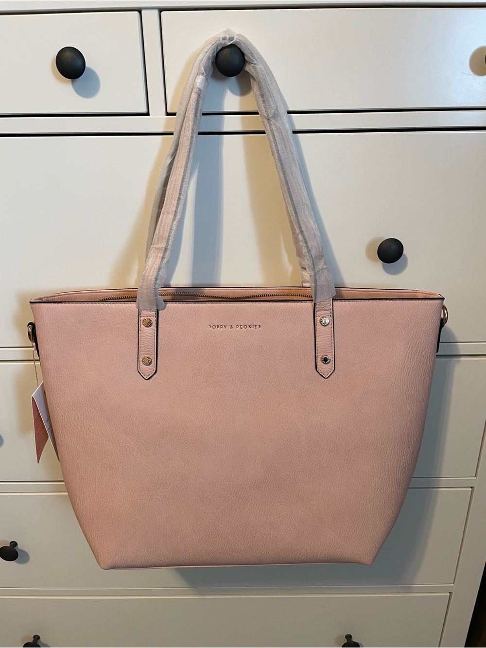Poppy & Peonies Blush Pink Go Getter Tote